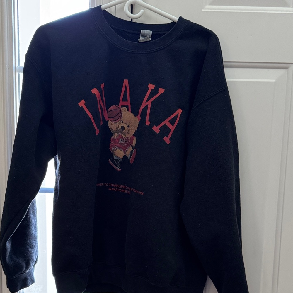 Ina Black Bear Graphic Men's Crewneck Sweater